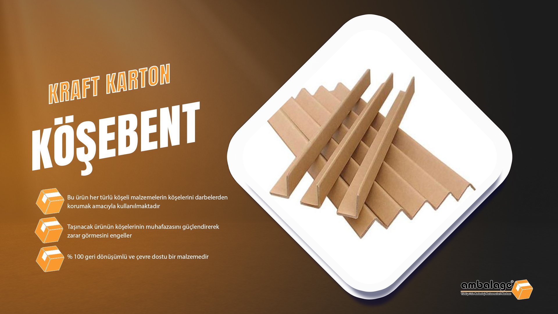 Kraft Karton Köşebent
