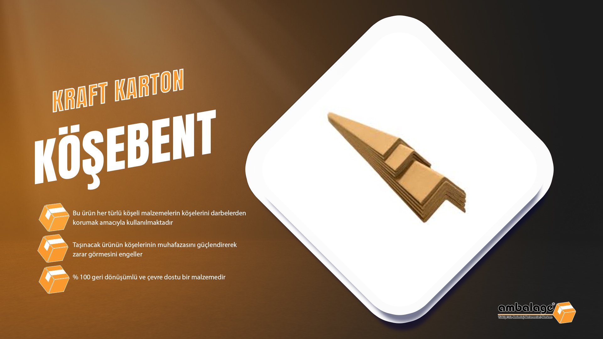 Kraft Karton Köşebent